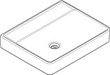Hansgrohe Xanuia Q Waschtisch 600x480 mm weiß ohne Hahnloch mit Überlauf