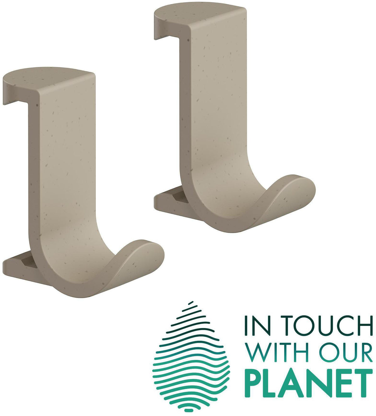 Handtuchhaken WallStoris Planet Edition breit sand von Hansgrohe – 2 Haken, 32 mm