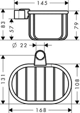 AXOR MONTREUX Seifenkorb für Unica Wandstange 22 mm, Chrom, oval, Metall