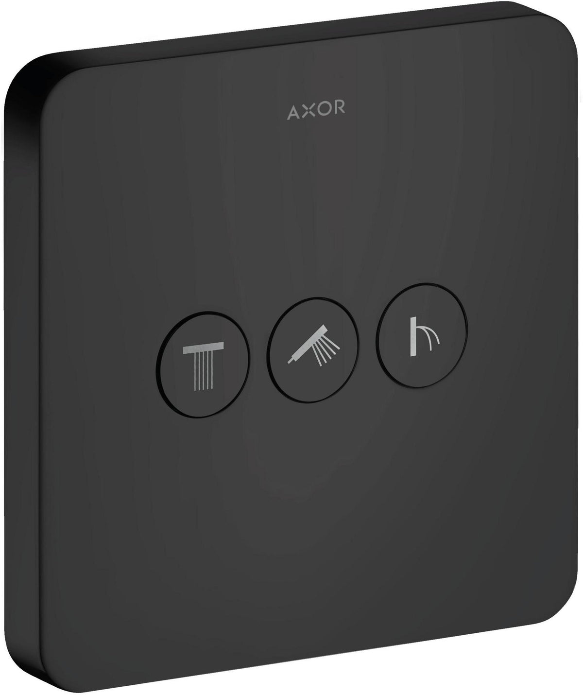 AXOR ShowerSelect Fertigmontageset UP 3 Verbraucher Softsquare Mattschwarz – Select-Button Komfort