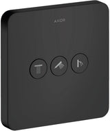 AXOR ShowerSelect Fertigmontageset UP 3 Verbraucher Softsquare Mattschwarz – Select-Button Komfort