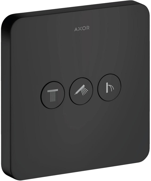 AXOR ShowerSelect Fertigmontageset UP 3 Verbraucher Softsquare Mattschwarz – Select-Button Komfort