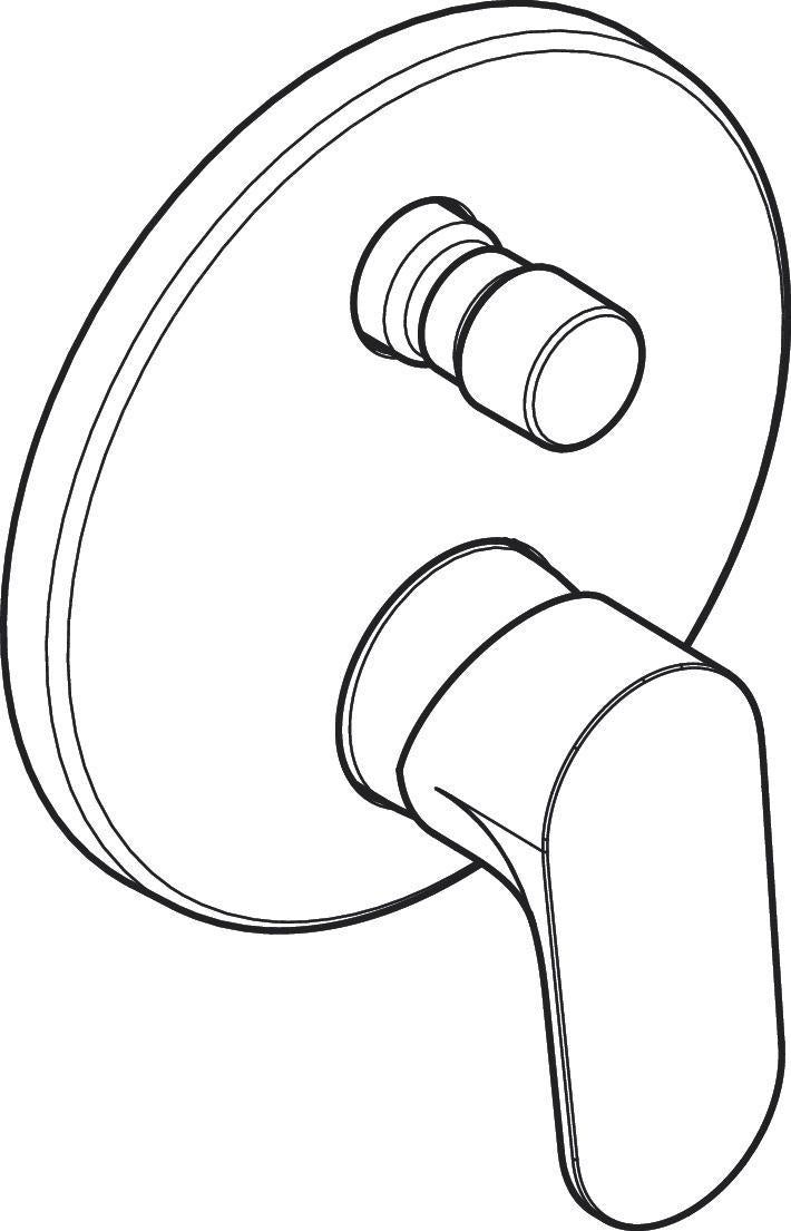 HANSGROHE Rebris S Fertigmontageset Wannenmischer Unterputz Chrom – 2 Verbraucher, Thermostat