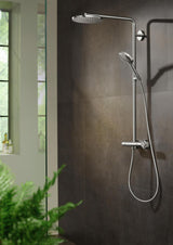 HANSGROHE Raindance Select S Showerpipe mit Thermostat Ecostat Comfort – 240 mm Kopfbrause, Chrom
