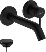 HANSGROHE Tecturis S Einhebel-Waschtischmischer Unterputz für Wandmontage mit 165 mm Ausladung, Chrom
