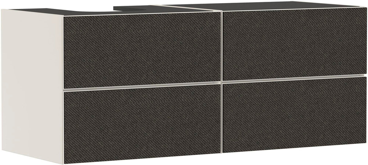 HANSGROHE Xevolos E Waschtischunterschrank 1370 mm mattweiß/eiche dunkel, grifflos