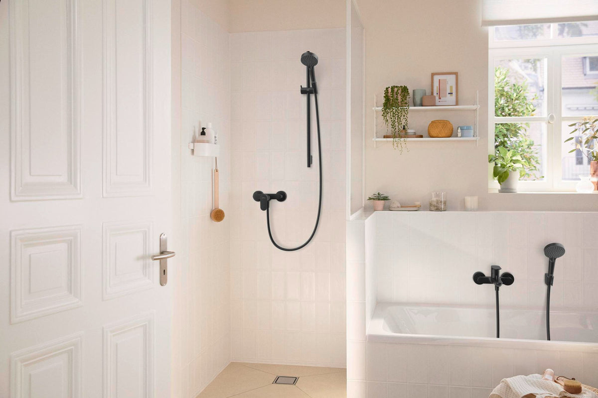 HANSGROHE Rebris S Einhebel-Wannenmischer Aufputz Chrom – Wandmontage, 2 Verbraucher, Temperaturbegrenzung