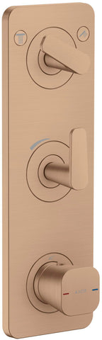 Gold / AXOR Citterio C Thermostatmodul 380/120 UP m.Platte f.2 Verbr., Bru Red Go