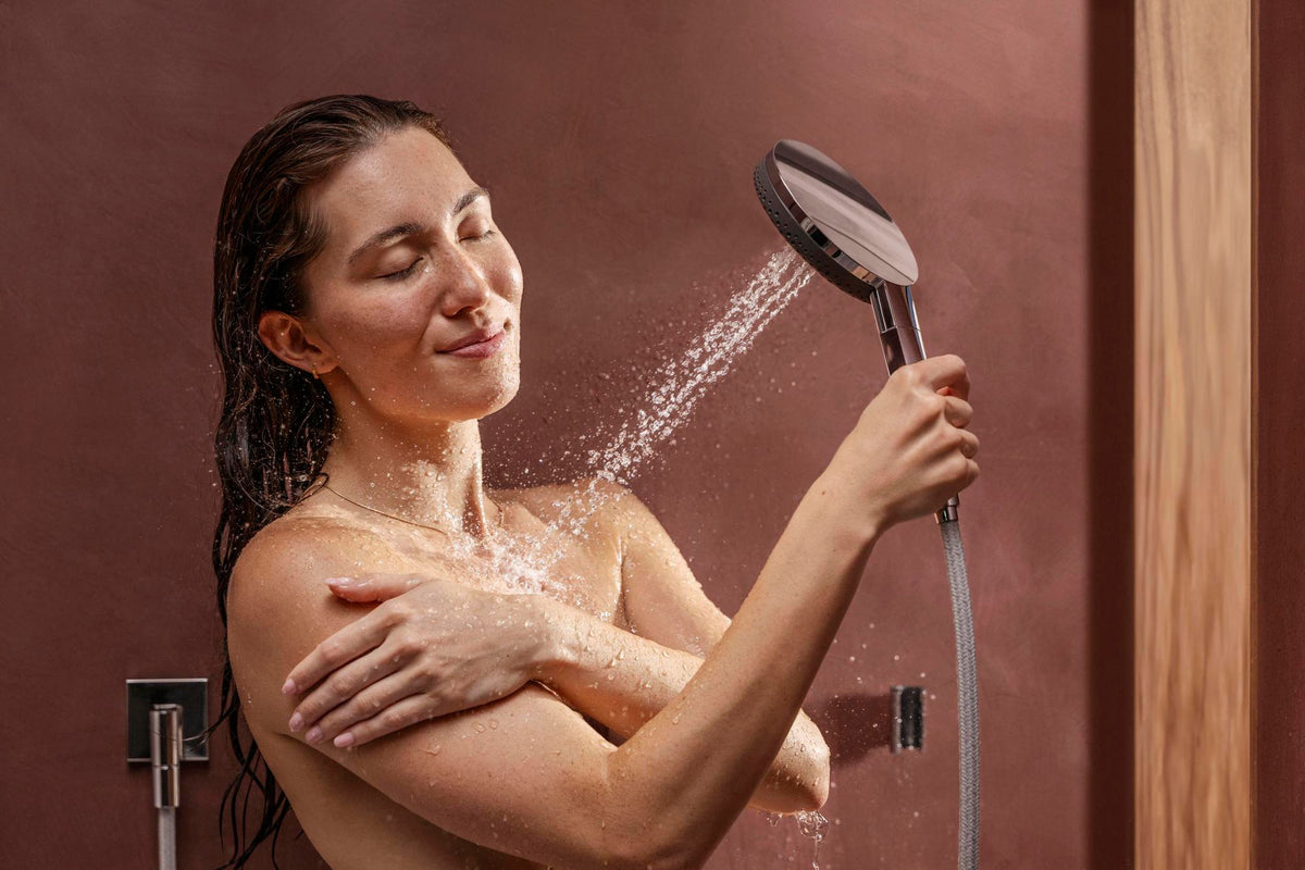 HANSGROHE Raindance Alive Select S Brausehalterset 125 mm 3jet EcoSmart mit Textilschlauch 1600 mm