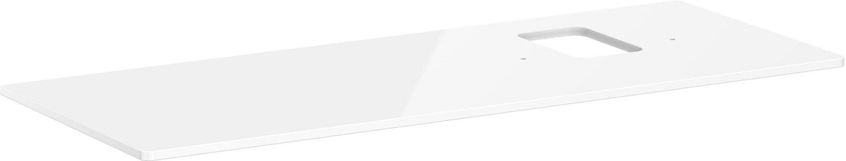 HANSGROHE Xelu Q Konsole 1360 mm, Ausschnitt rechts, Hahnloch, weiß hochglanz