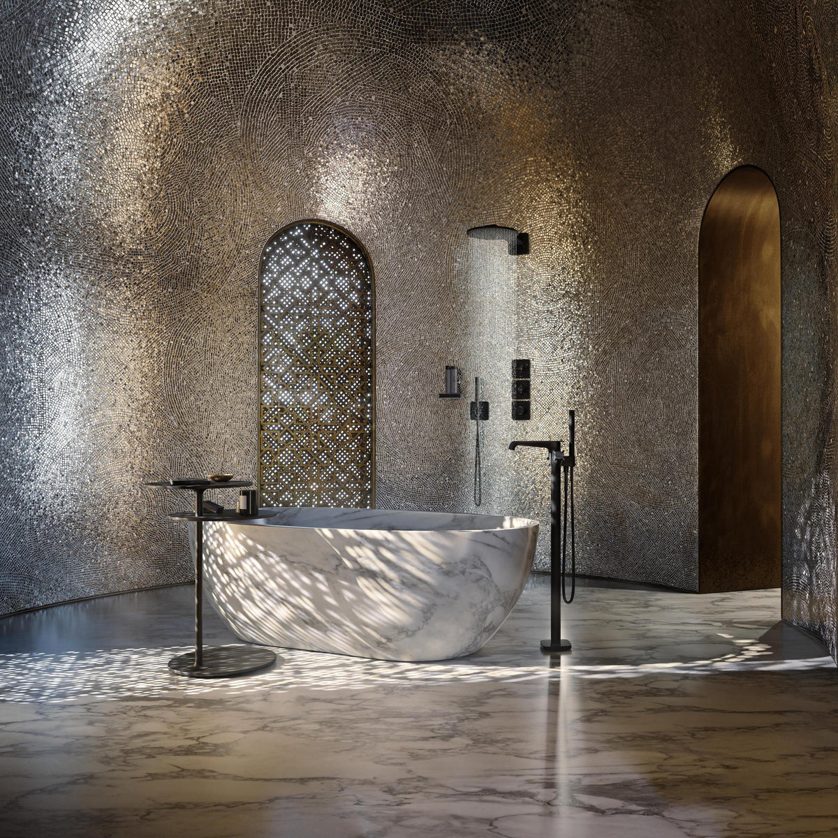 AXOR Rosette softsquare für ShowerSolution Duschsysteme in Chrom – Hansgrohe Ersatzteil