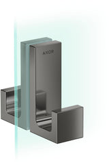 AXOR Universal Rectangular Duschtürgriff in polished gold optic – Metall, verdeckte Befestigung, 6–12 mm Glas