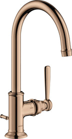 keine Angabe / polished red gold / Pop-up-Ventil mit vertikalem Hebel