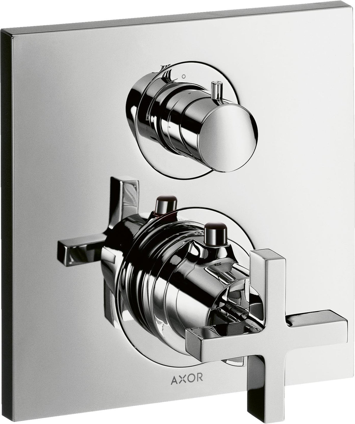 AXOR CITTERIO Unterputz-Thermostat mit Ab-/Umstellventil Kreuzgriff Chrom