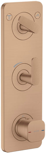 AXOR Citterio C Fertigmontageset Thermostatmodul UP mit Platte Cube cut chrom – 2 Verbraucher
