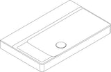 HANSGROHE Waschtisch Xelu Q 800x480mm weiß ohne Hahnloch ohne Überlauf mit Ablage links