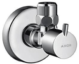 AXOR Eckventil S chrom – G 1/2 x G 3/8, selbstdichtend, mit Rosette