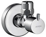 AXOR Eckventil S chrom – G 1/2 x G 3/8, selbstdichtend, mit Rosette