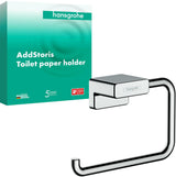 HANSGROHE AddStoris Papierrollenhalter ohne Deckel – Chrom, Wandmontage, verdeckte Befestigung