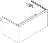 HANSGROHE Xelu Q Waschtischunterschrank 980 mm weiß hochglanz mit SoftClose und Inneneinteilung