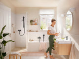 HANSGROHE Rebris S Einhebel-Wannenmischer Aufputz Chrom – Wandmontage, 2 Verbraucher, Temperaturbegrenzung