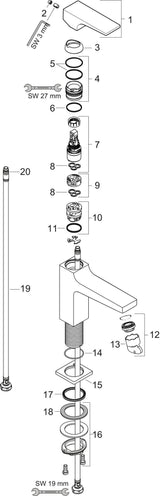 HANSGROHE Metropol Einhebel-Waschtischmischer 110 mit Push-Open Ablaufgarnitur, chrom