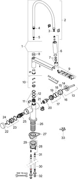 HANSGROHE Talis Select M54 PowderSpray Spültischmischer mattschwarz – ComfortZone 210, 3jet, Movaflex