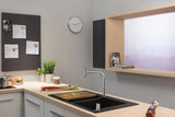 HANSGROHE Einbauspüle S51 370/370 SilicaTec Graphitschwarz Doppelbecken
