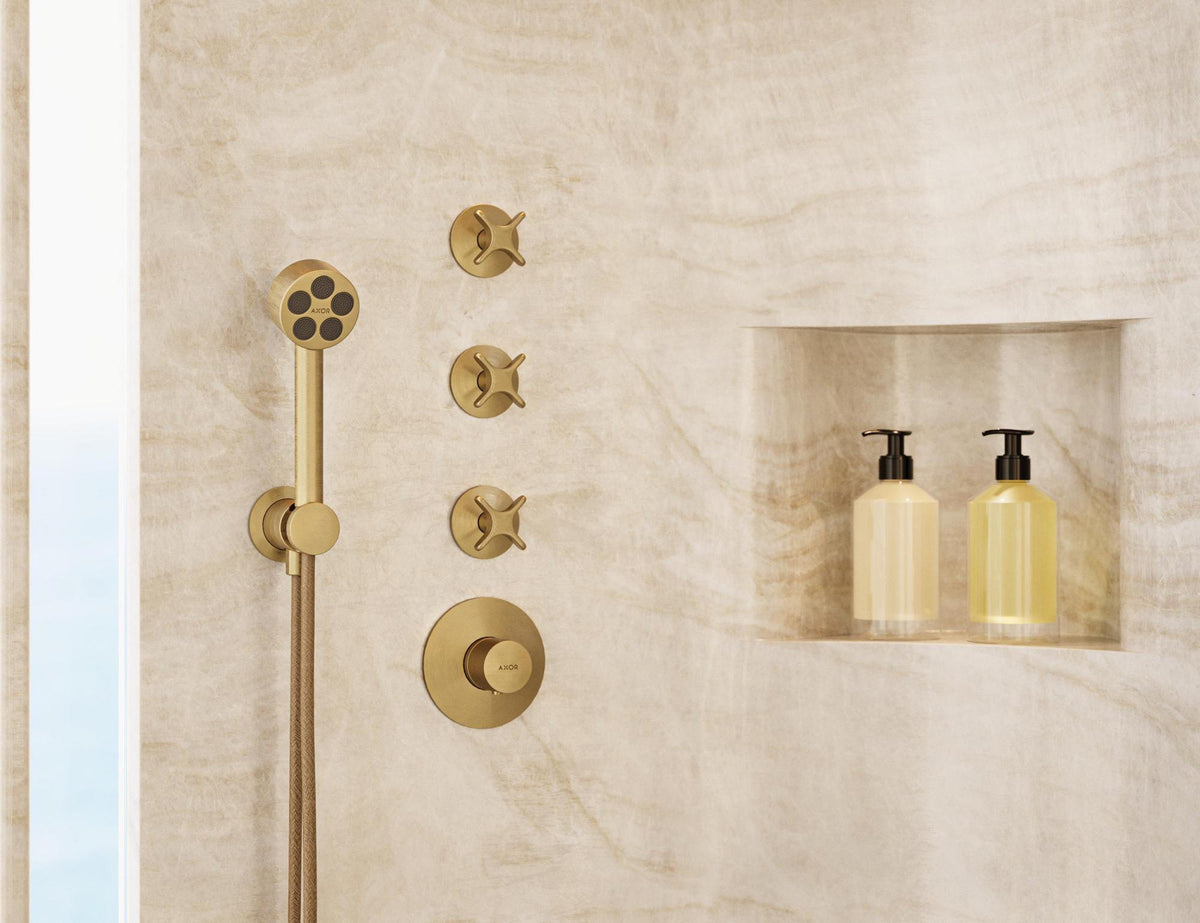 AXOR ShowerSolutions Textilbrauseschlauch 160 cm mit konischer und zylindrischer Mutter, Chrom