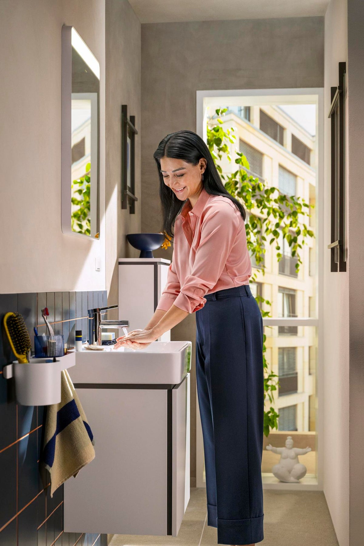 Hansgrohe Zesis S Einhebel-Waschtischmischer 70 mm mit Zugstangen-Ablaufgarnitur, chrom