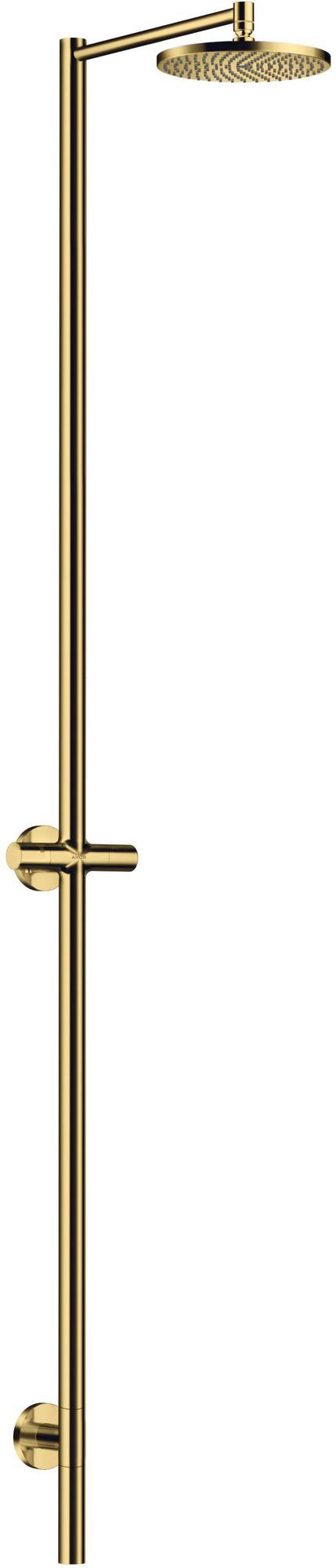 AXOR STARCK Duschsäule mit Kopfbrause 240 mm, 1 Jet, polished gold optic – PowderRain