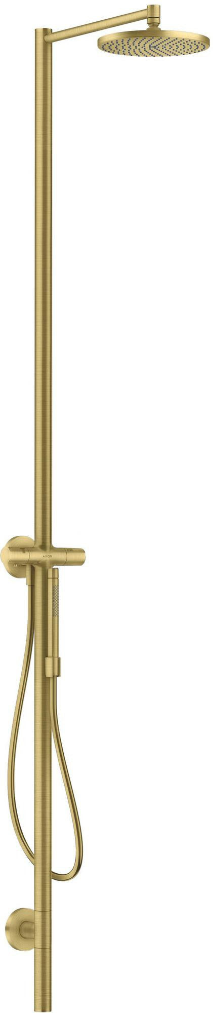 AXOR STARCK Duschsäule mit Kopfbrause 240, 1 Jet, polished gold optic – PowderRain