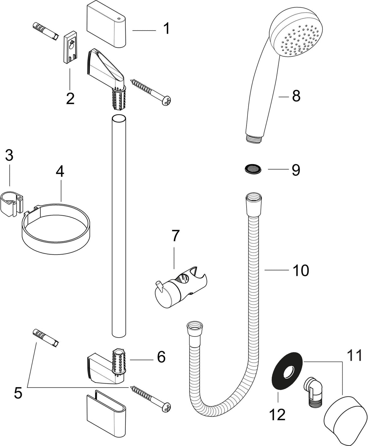HANSGROHE Brauseset CROMETTA 85 GREEN MONO – Chrom, 650 mm Brausestange, 6 l/min