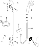 HANSGROHE Brauseset CROMETTA 85 GREEN MONO – Chrom, 650 mm Brausestange, 6 l/min