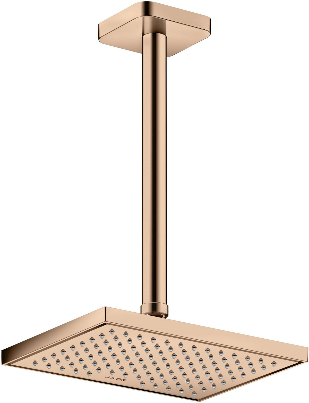 AXOR Kopfbrause 245 x 185 mm 1 Jet EcoSmart Chrom – Rain-Duschkopf für Wand- und Deckenmontage