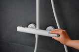 HANSGROHE Showerpipe Pulsify S Puro 1jet mit EcoSmart-Thermostat, chrom – 260 mm Kopfbrause