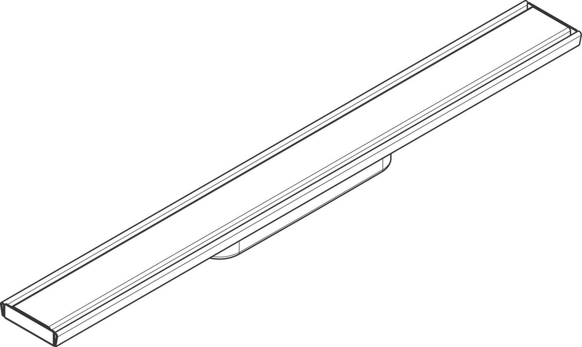 HANSGROHE RainDrain Original Duschrinne Fertigset 1200 mm – rahmenloses Design, Edelstahl gebürstet