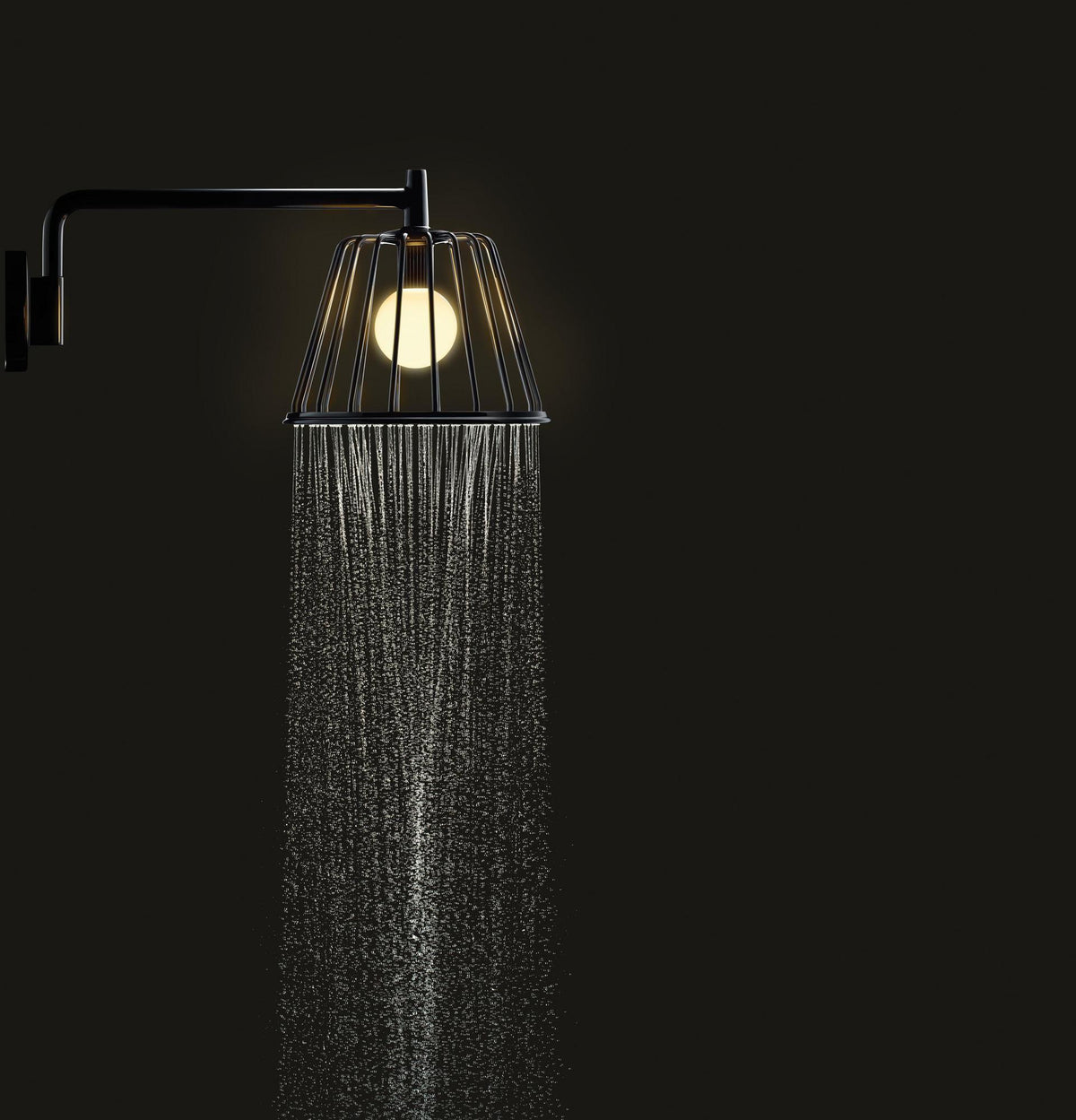 AXOR LampShower Nendo Kopfbrause 275 mm Chrom mit LED-Beleuchtung und Brausearm