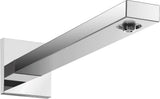 HANSGROHE Brausearm SQUARE 389 mm chrom – Wandmontage mit Rosette, Messing