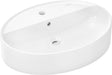 HANSGROHE Xuniva D Aufsatzwaschtisch 600x450mm weiß mit Hahnloch und Überlauf
