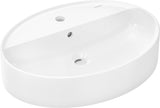 HANSGROHE Xuniva D Aufsatzwaschtisch 600x450mm weiß mit Hahnloch und Überlauf