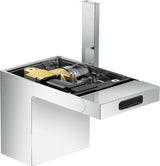 AXOR MYEDITION Einhebel-Bidetmischer ohne Platte polished gold optic mit Push-Open Ablaufgarnitur
