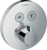 HANSGROHE ShowerSelect S Unterputz-Thermostat für 2 Verbraucher, Chrom, Select-Button