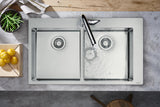 HANSGROHE Einbauspüle S71 Doppelbecken 370 x 370 mm Edelstahl flächenbündig