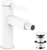 HANSGROHE Finoris Einhebel-Bidetmischer mit Push-Open Ablaufgarnitur, chrom