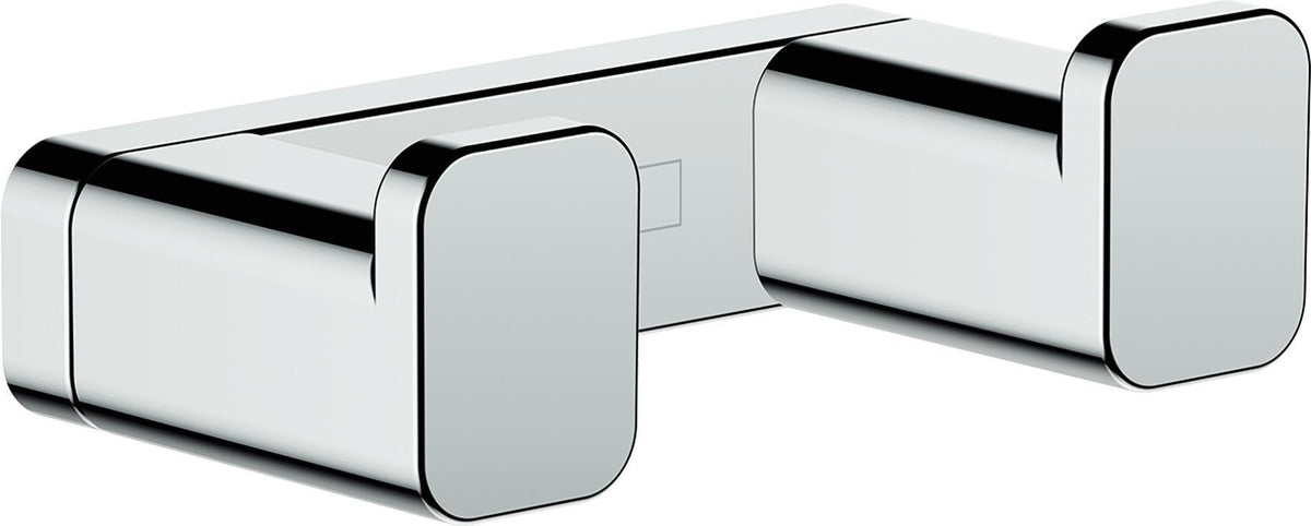 Hansgrohe AddStoris Doppelhaken Chrom – Wandmontage, verdeckte Befestigung, Metall