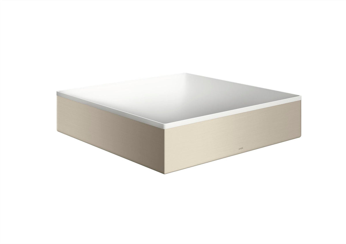 AXOR Suite Aufsatzwaschtisch 400x400mm SolidSurface chrom ohne Hahnloch