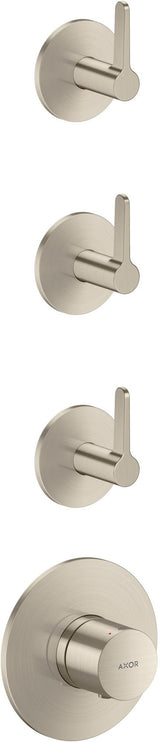 AXOR One Thermostatmodul Unterputz für 3 Verbraucher mit Hebelgriff Chrom – Hansgrohe
