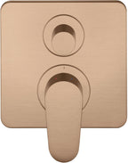ohne Umsteller / brushed red gold / Unterputz