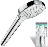 HANSGROHE Handbrause Croma Select E Vario 110 mm weiß/chrom – 3 Strahlarten mit Select-Taste